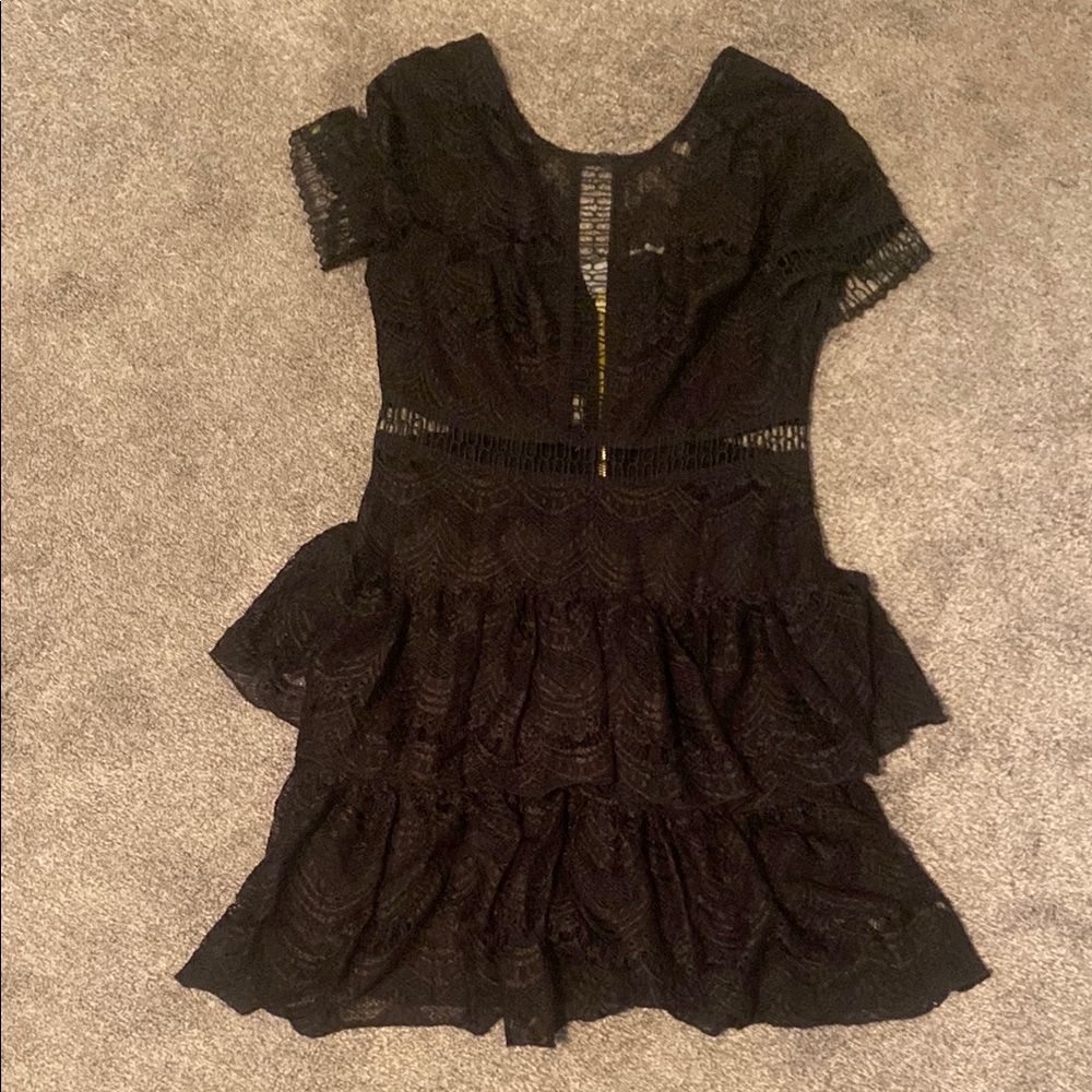 River Island Black Lace Dress
